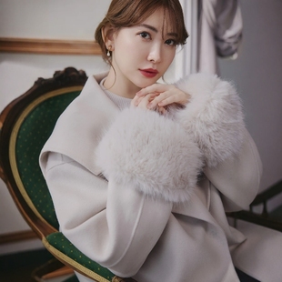 日代 Herlipto Loro Rever Coat 25AW 优雅翻领羊毛混纺毛呢外套