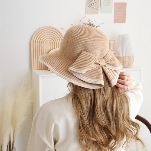 SenseofGrace蝴蝶结遮阳草帽