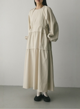 日代 STYLEMIXER Waist drawstring dress 25AW 腰部抽绳连衣裙