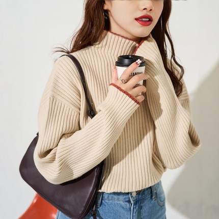 日代 FREAK'S STORE Knit Pullover 26SS 撞色罗纹针织高领套头衫