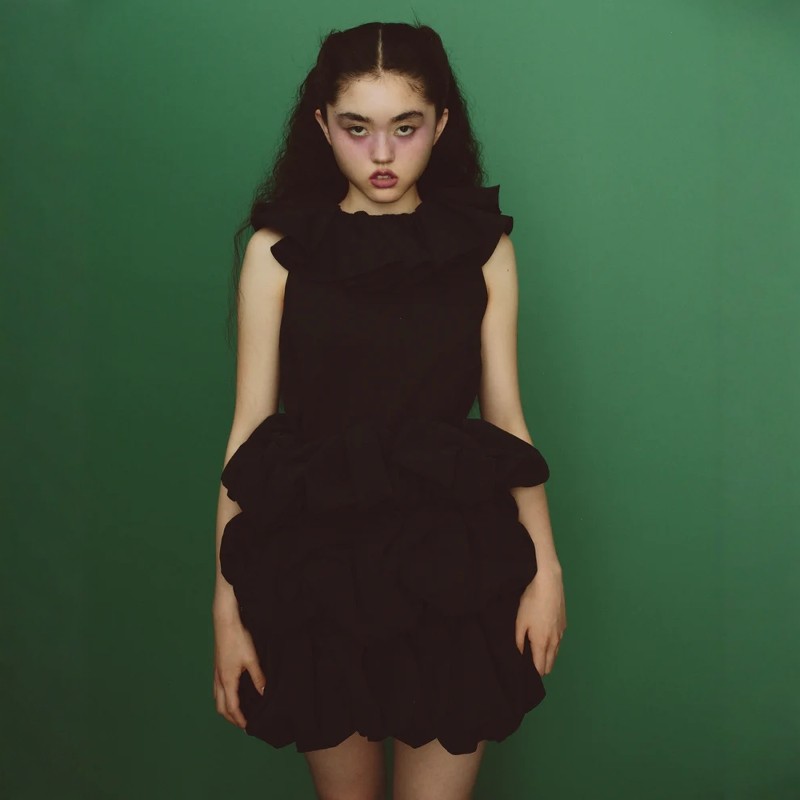 Bibiy设计褶皱蛋糕云朵蓬松半裙