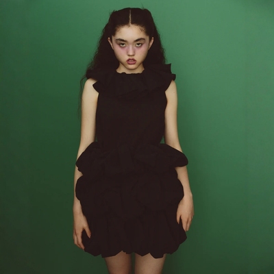 Bibiy设计褶皱蛋糕云朵蓬松半裙