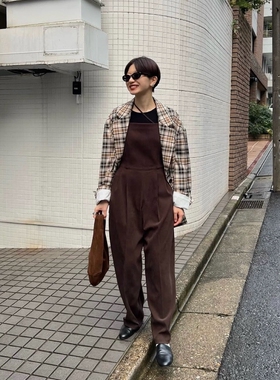 日代 CLANE 2WAY TAILORED OVER JACKET 25AW 宽松格纹西装夹克