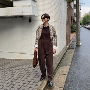 日代 CLANE 2WAY TAILORED OVER JACKET 25AW 宽松格纹西装夹克