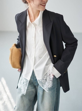 日代 Spick and Span Lace Typewriter Shirt 25AW 轻盈蕾丝衬衫