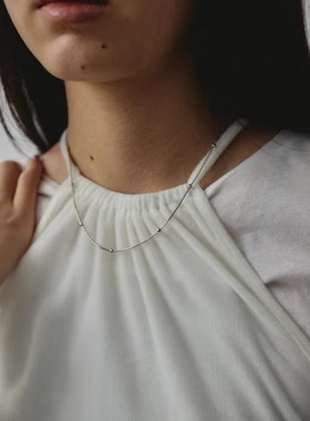 STYLEMIXER高级蛇骨隔球项链