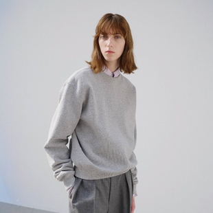 日代 AURALEE SMOOTH SOFT SWEAT P/O 25AW 复古质感粗棉圆领卫衣