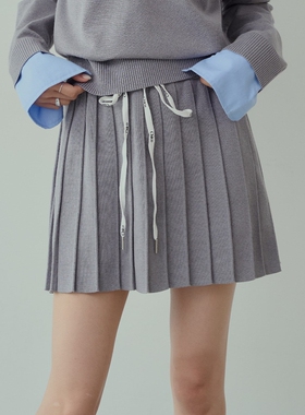 日代 Chico Knit waist ribbon pleated skirt 25SS 针织百褶裙