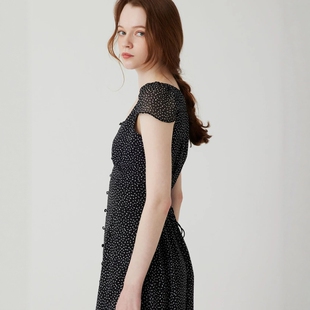 日代 DEICY Chiffon dot long dress 25SS 雪纺圆点长款连衣裙