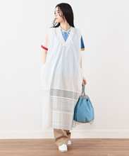 日代 TORI-TO × BEAMS BOY Dress 24SS 宽松V领无袖连衣裙罩衫