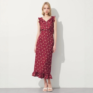 日代 DEICY Vintage Cherry Blouse 25SS 可爱复古樱桃褶边衬衫