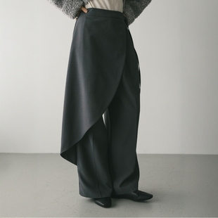wrap wide pants 日代 简约设计感休闲裤 Side 25AW STYLEMIXER