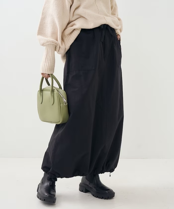 日代 FREAK'S STORE military ribbon skirt 23AW 休闲抽绳半身裙