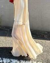 日代 CLANE SHEER FLARE MERMAID SKIRT 24SS 透明薄纱喇叭半身裙