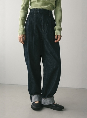 日代 STYLEMIXER Rolled-up tuck denim 25AW 百搭牛仔休闲裤