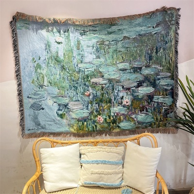 梵高毯子沙发毯盖布露营毯