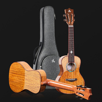 AJIMA艾吉玛尤克里里虎纹芒果木亮光全单小吉初学全新微瑕A9