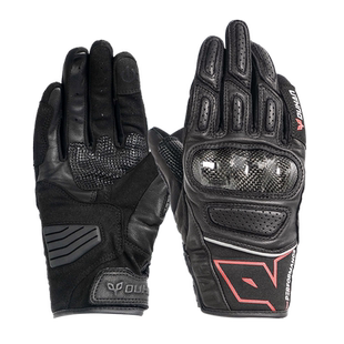 杜汉摩托车手套碳纤维护壳骑行骑士机车防摔透气全指手套装备夏季