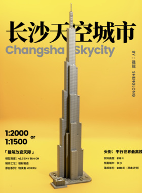 长沙天空城市3D打印桌面摆件
