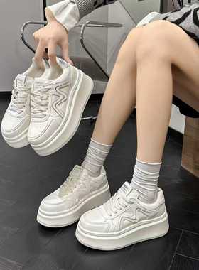女鞋厚底透气休闲鞋2026春季新款小白鞋增高舒适板鞋时尚鞋子9395