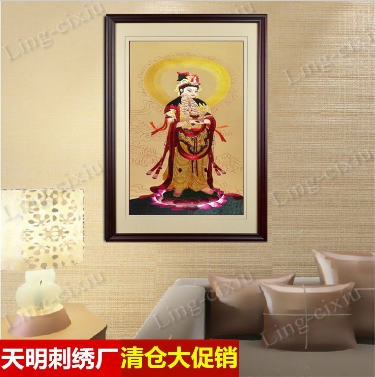特价苏绣软裱工艺礼品玄关客厅画