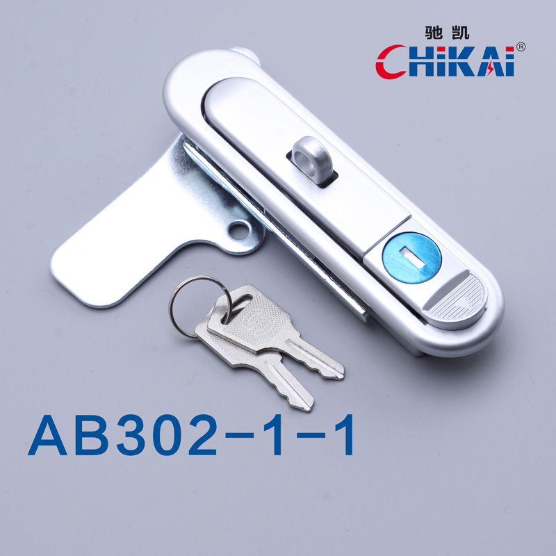 AB302-1-1带挂鼻柜锁铁皮柜机箱柜平面锁AB301-1-1五金锁具AB303