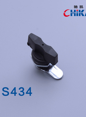 MS434配电箱开关柜机箱柜五金工业设备黑色塑料手柄圆柱锁转舌锁