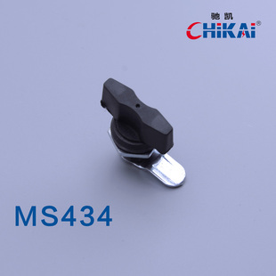 MS434配电箱开关柜机箱柜五金工业设备黑色塑料手柄圆柱锁转舌锁