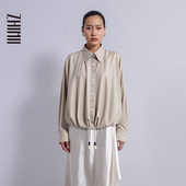 棉府绸宽松花苞夹克外套 26春夏丝韵织光油蜡风格 ZHIMII识弥