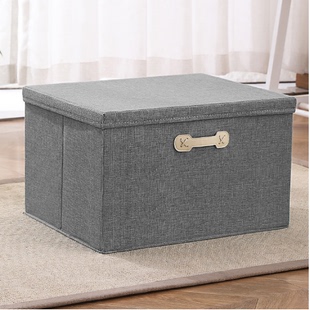 衣服收纳箱家用布艺衣柜整理盒带盖可折叠式大容量衣物储物筐神器