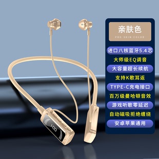 超长待机跑步K歌录歌直播带耳返混响挂脖蓝牙耳机入耳式 耳机通用