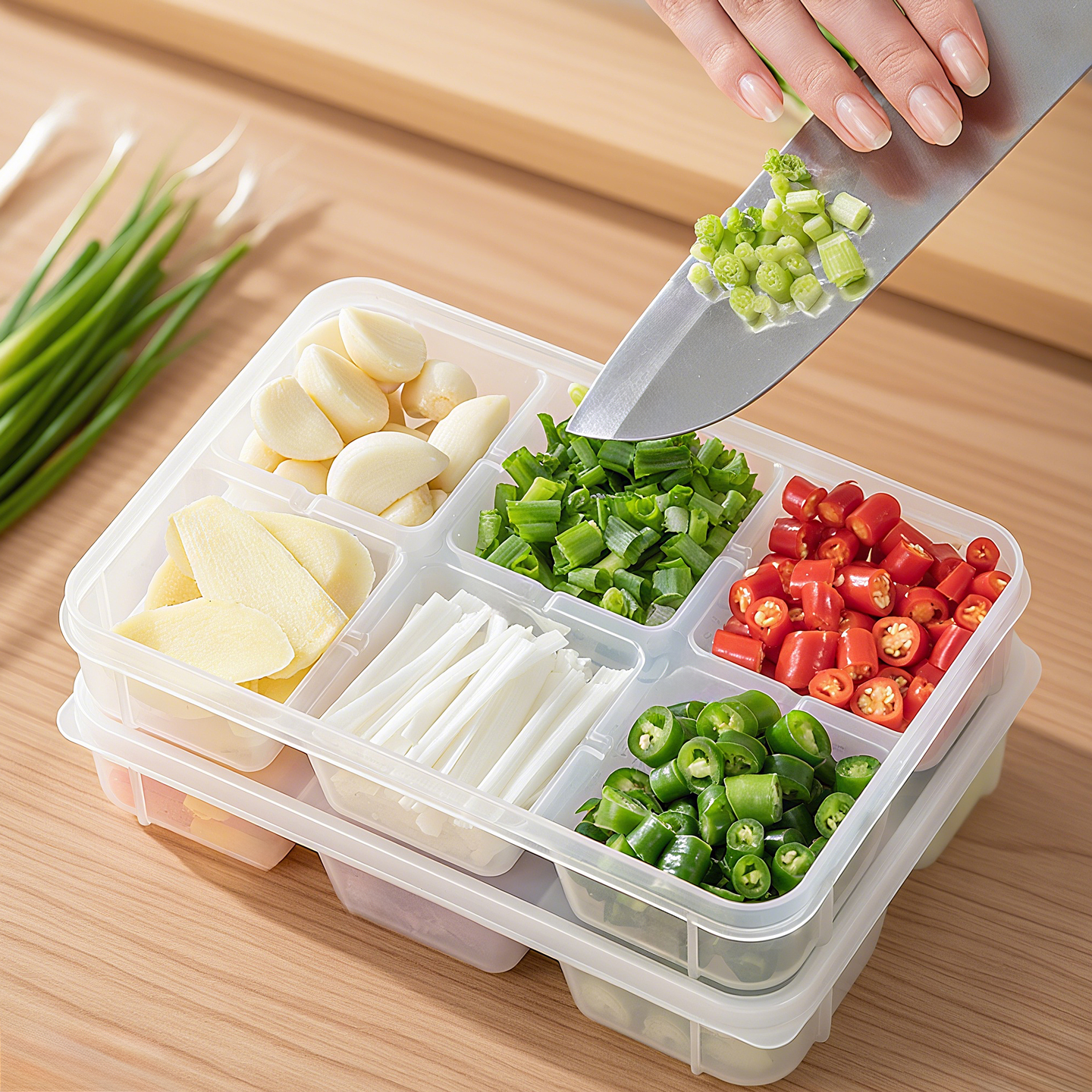 分格备餐盘食品级葱姜蒜小料分装