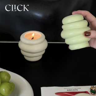 Click原创陶瓷蜜罐形香薰蜡烛家居香氛天然精油大豆蜡 情人节礼物