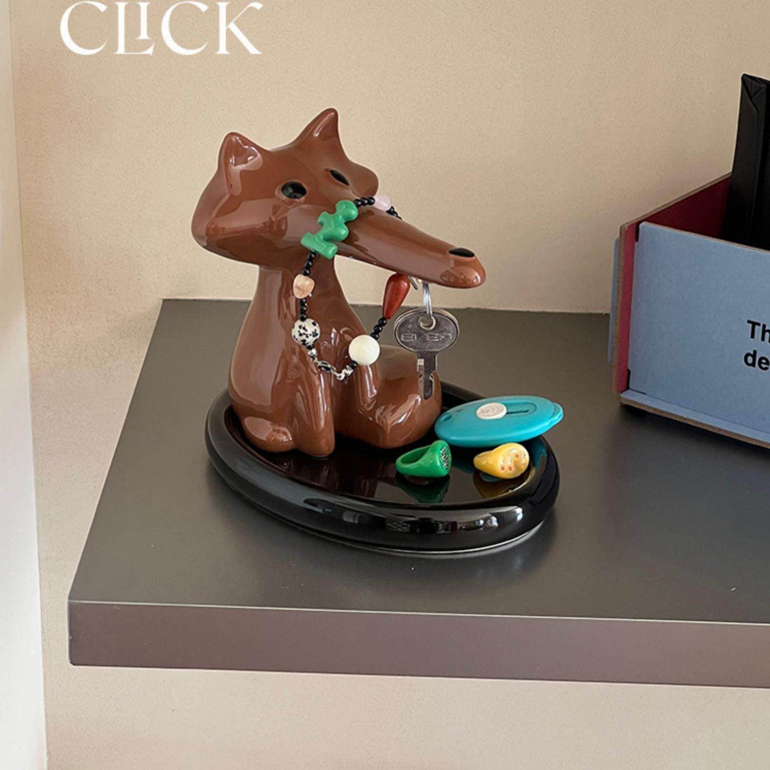 click狐狸玄关磁吸钥匙收纳盘