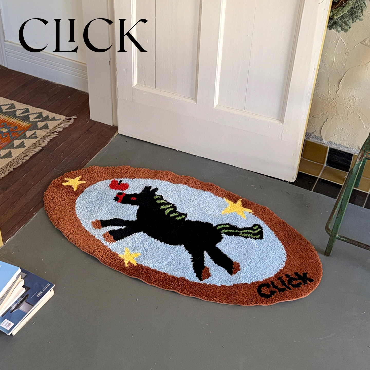 原创幸运黑马小马地垫2026马年