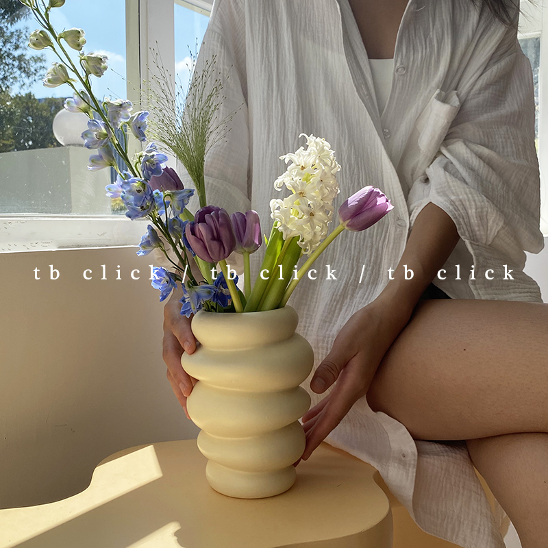 click陶瓷蜜罐花瓶不规则插花器