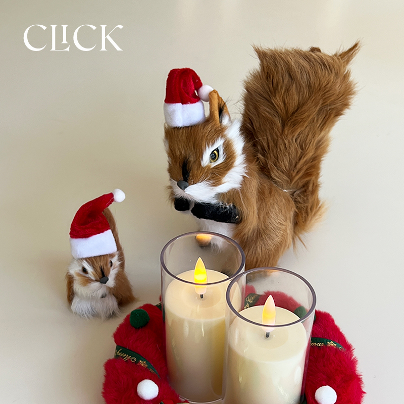 click小松鼠装饰仿真桌面摆件