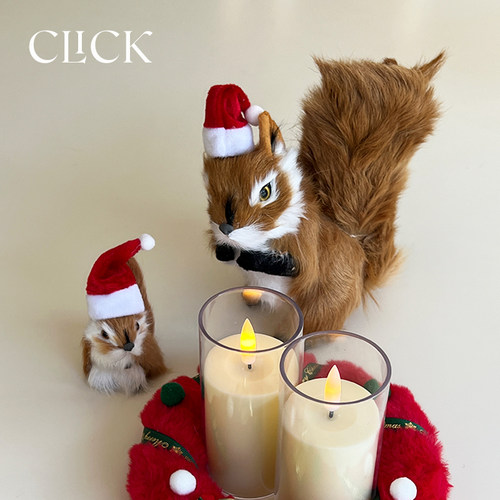 click小松鼠装饰仿真桌面摆件