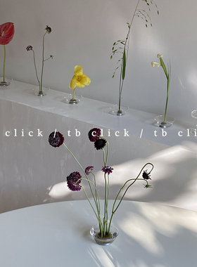 click剑山铜针针式插花器玻璃花器插花神器 花艺装置艺术陈列道具