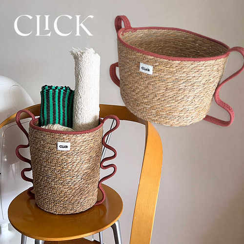 天然草编手工编织收纳篮