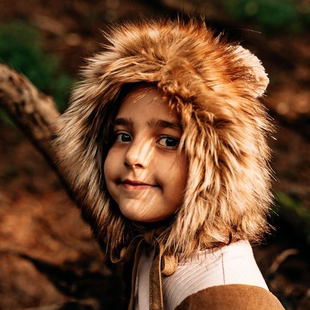 仿皮草狐狸毛帽子毛绒加厚保暖雷锋帽狮子王辛巴帽儿童小狮子头