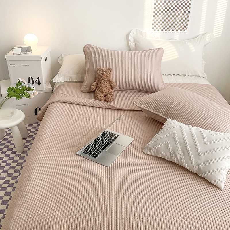 简约纯色系列纯棉床盖