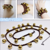 舞蹈铃铛一体绳围绕脚链铃铛会响清脆手链铃铛 包邮