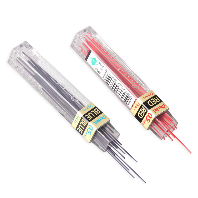 日本Pentel派通彩色铅芯PPB-5蓝色PPR-5红色漫画动漫铅笔芯0.5mm