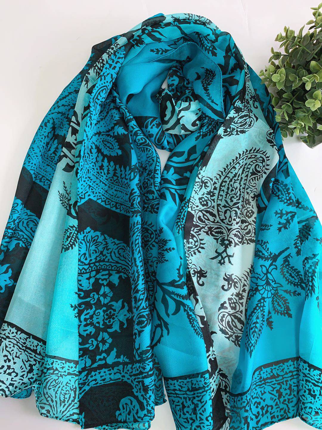 FULCHIT/芳卓杭州丝绸正品春秋款桑蚕丝真丝长巾时尚礼盒送礼