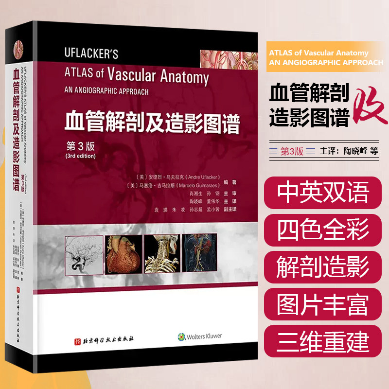 血管解剖及造影图谱 第3版 陶晓峰 董伟华 主译 血管造影知识 全身血管解剖 北京科学技术出版社9787571426507