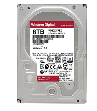 wd/西部数据 红盘pro 8tb 网络储存nas硬盘sata6gb/s(wd8003ffbx)