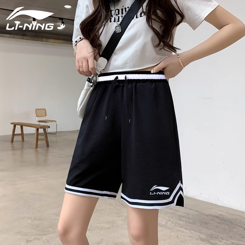 李宁篮球短裤女士速干运动美式
