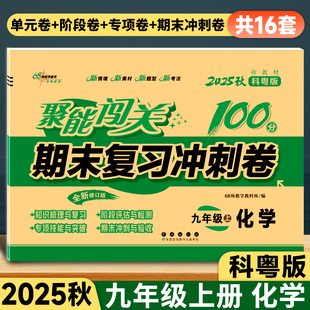 2025秋聚能闯关期末复习冲刺卷100分九年级上册下册化学科粤版 阶段期末考试测试同步练习册教材教辅 9年级初三中考模拟试卷专项单元