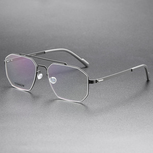 【新品】纯钛无螺丝双梁全框男款近视眼镜框超轻防滑眼镜架防蓝光